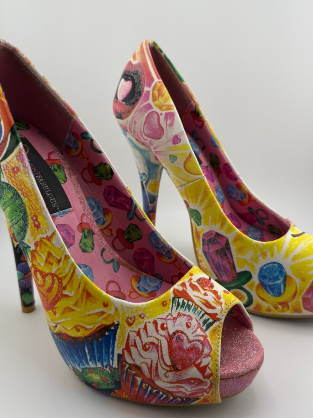 Iron Fist Latisha Wood Sweets for my Sweet Candy Skull High Heels Women (Size 9) - Picture 4 of 6
